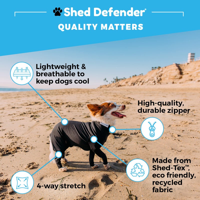 Shed Defender Original Dog Onesie for Dog Shedding, Seen on Shark Tank, Lightweight Breathable, Bodysuit for Dogs, Recovery Suit, Jumpsuit, Dog Body Suit, Shed Shirt, Post Surgery Onesie, Vet Approved - Image 5